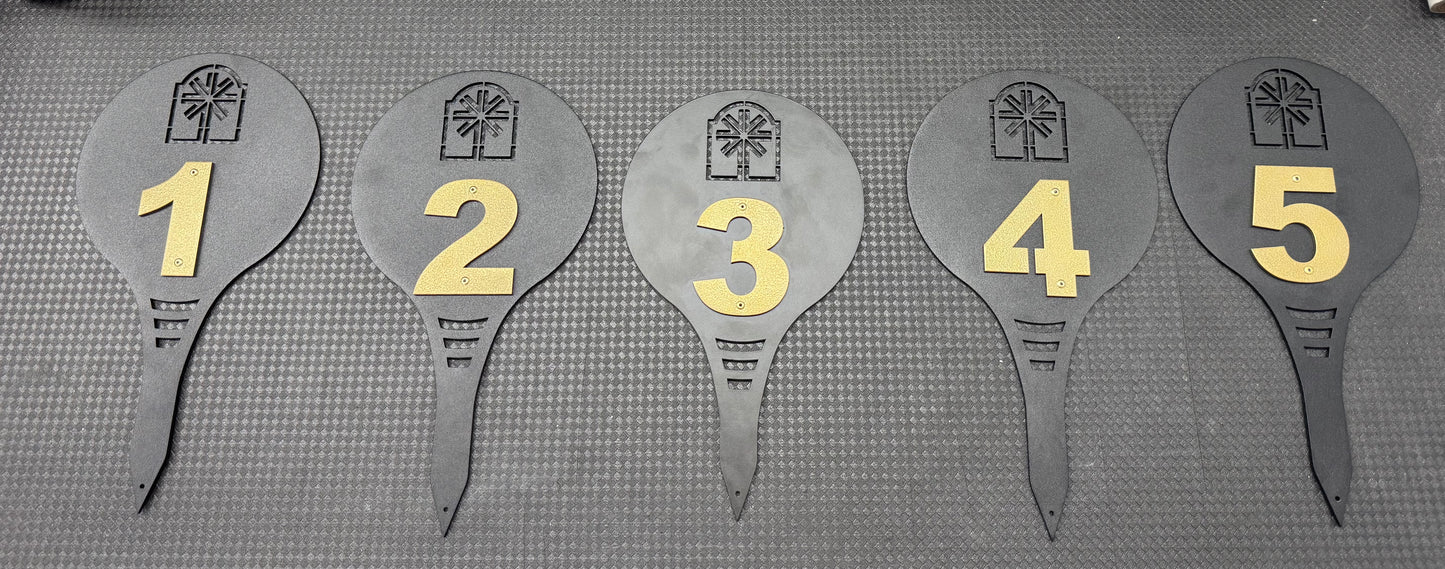 Custom Metal Golf Course Tee Markers
