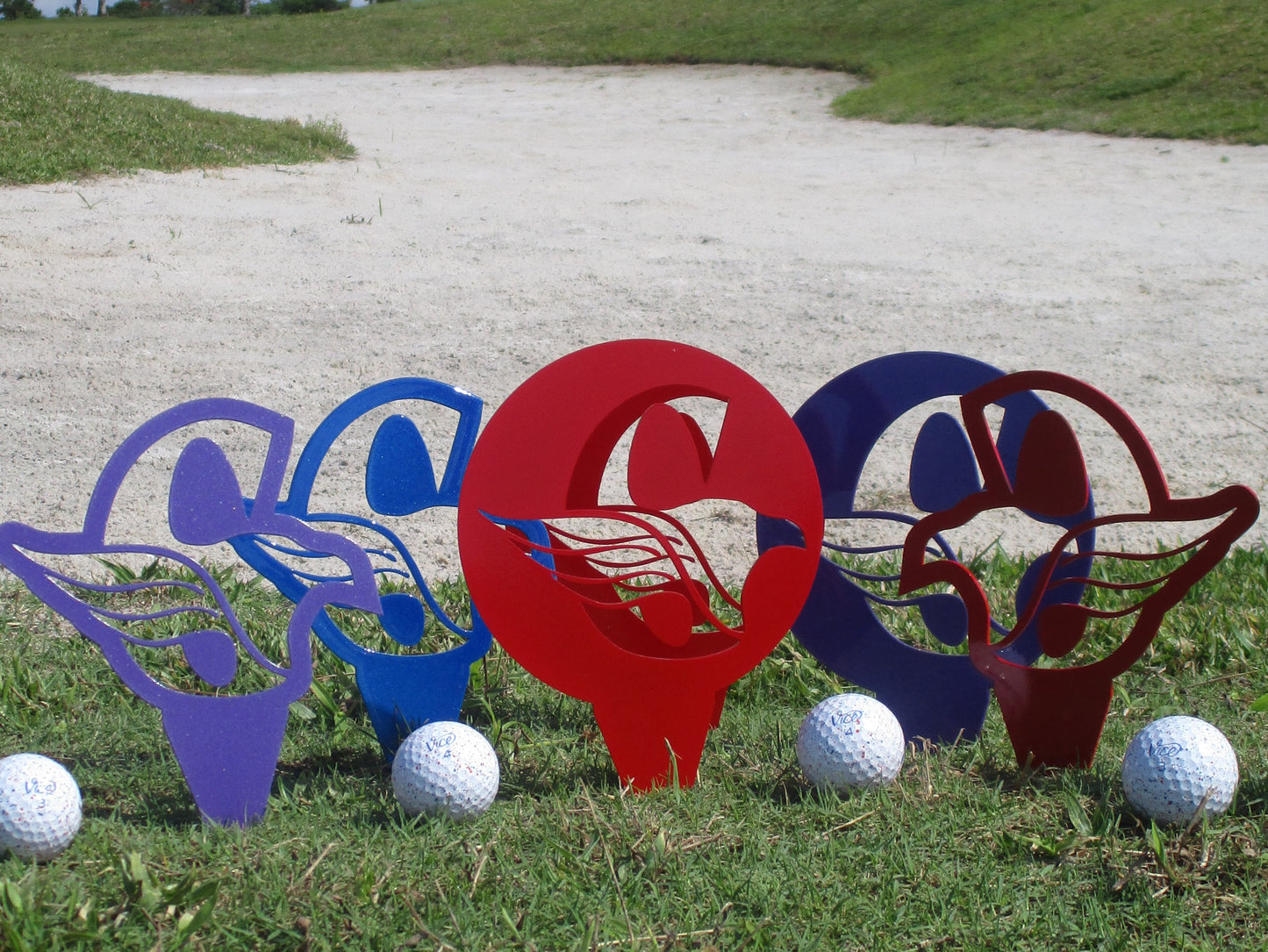 Custom Metal Golf Course Tee Markers