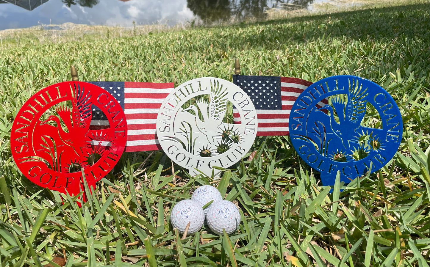 Custom Metal Golf Course Tee Markers