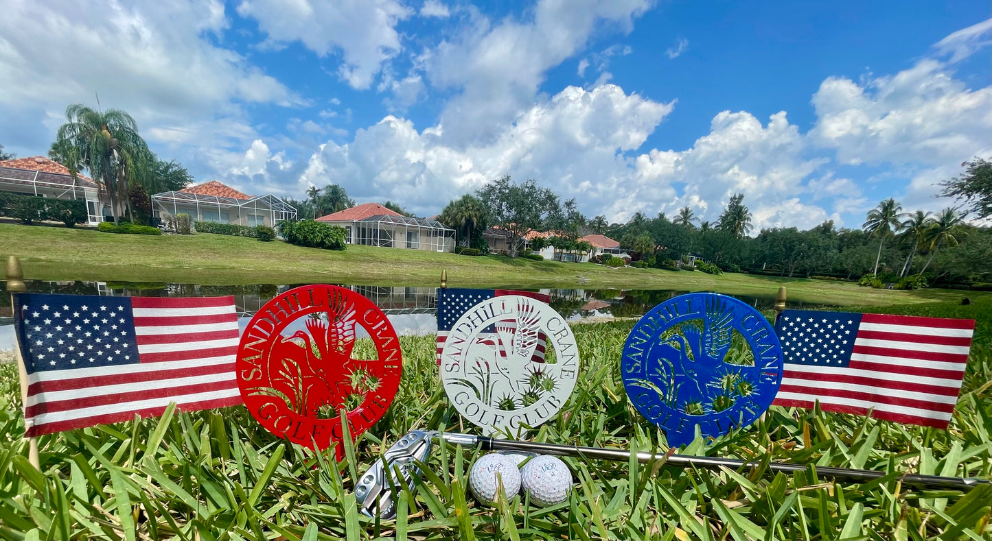 Custom Metal Golf Course Tee Markers