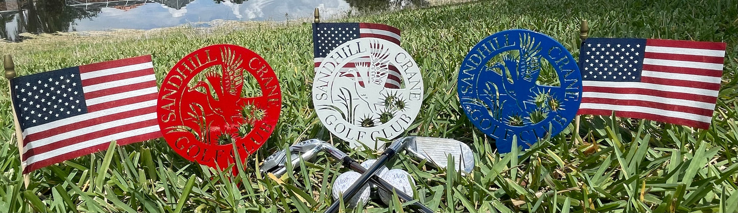 Custom Metal Golf Course Tee Markers