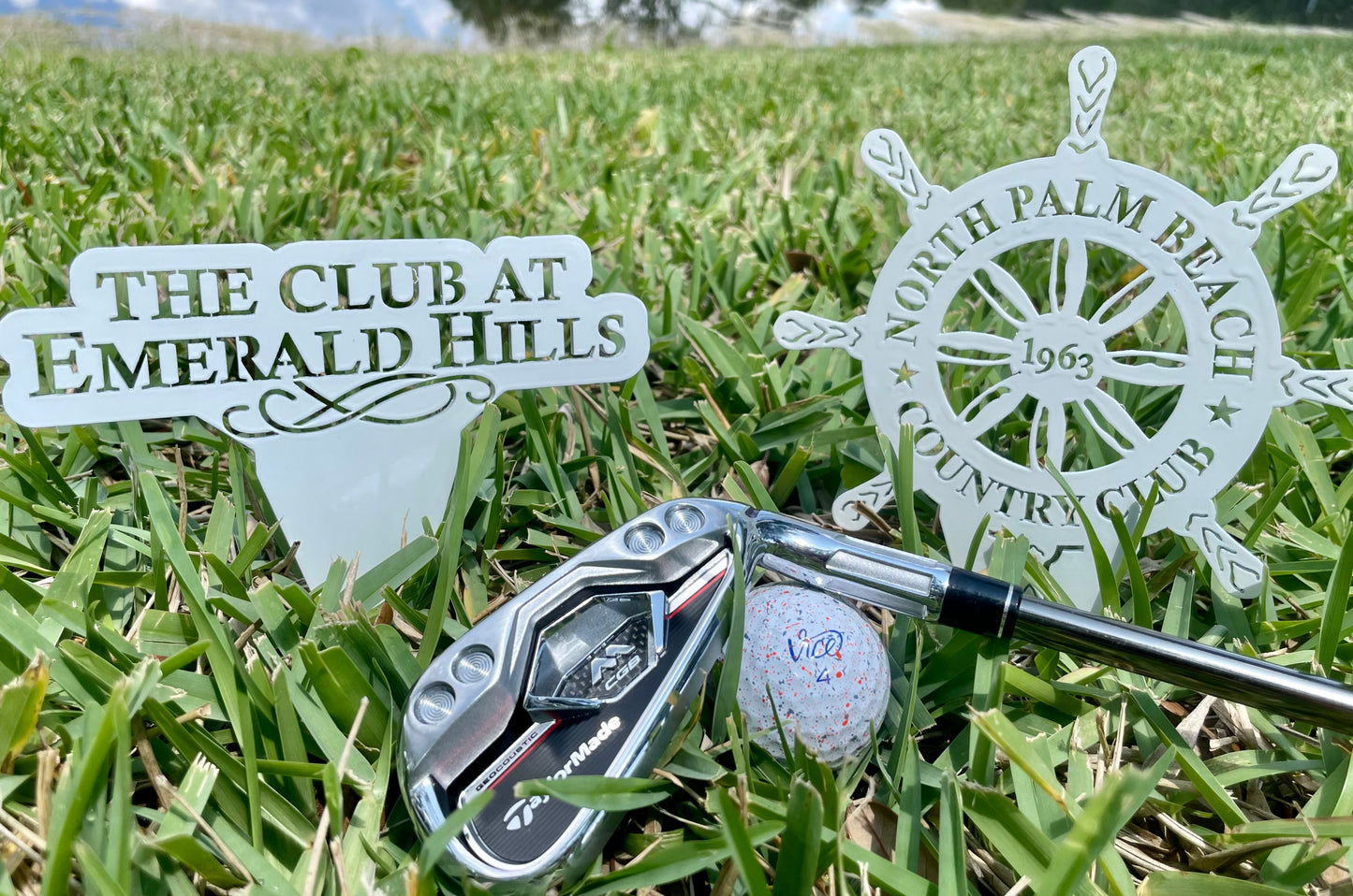 Custom Metal Golf Course Tee Markers