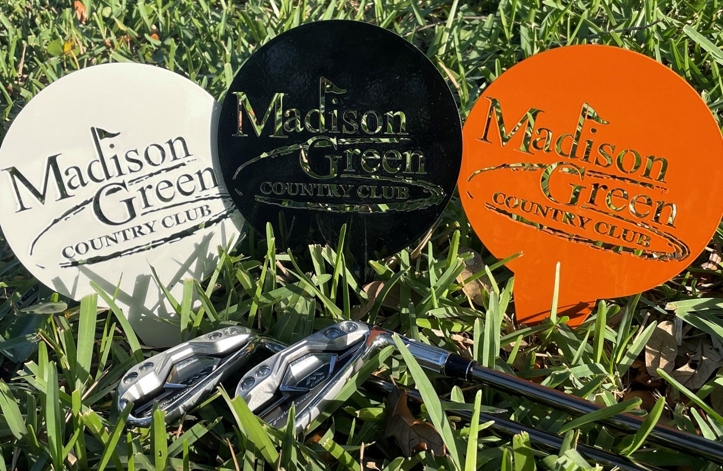 Custom Metal Golf Course Tee Markers
