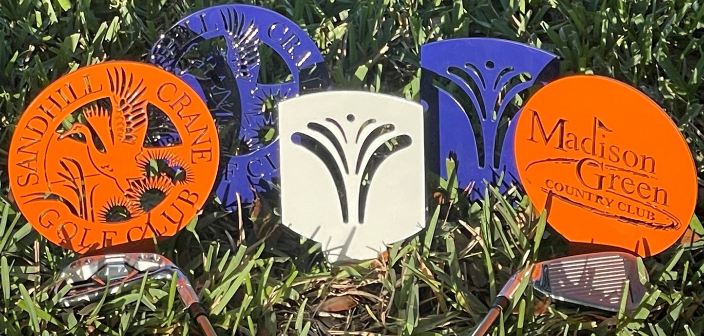 Custom Metal Golf Course Tee Markers